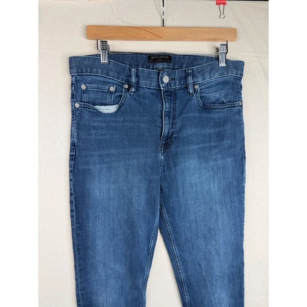 Banana Republic Men's Slim Full Zip Jeans size 31X30 Blue